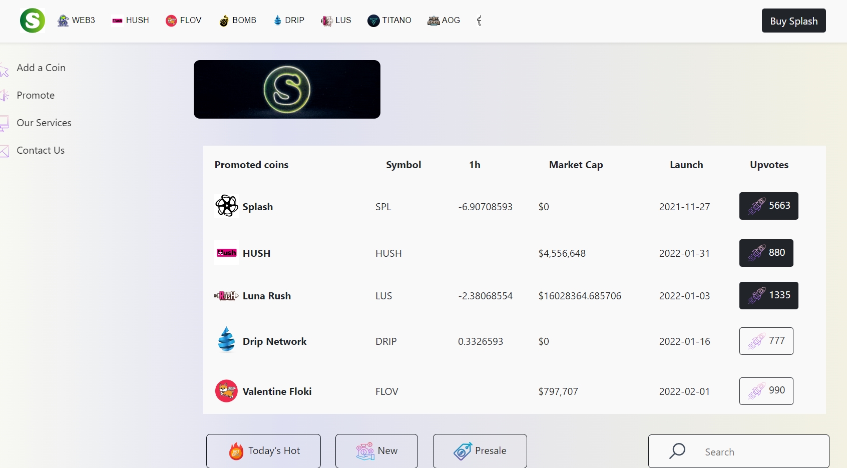 Splashlist - Find New & Best Cryptocurrency